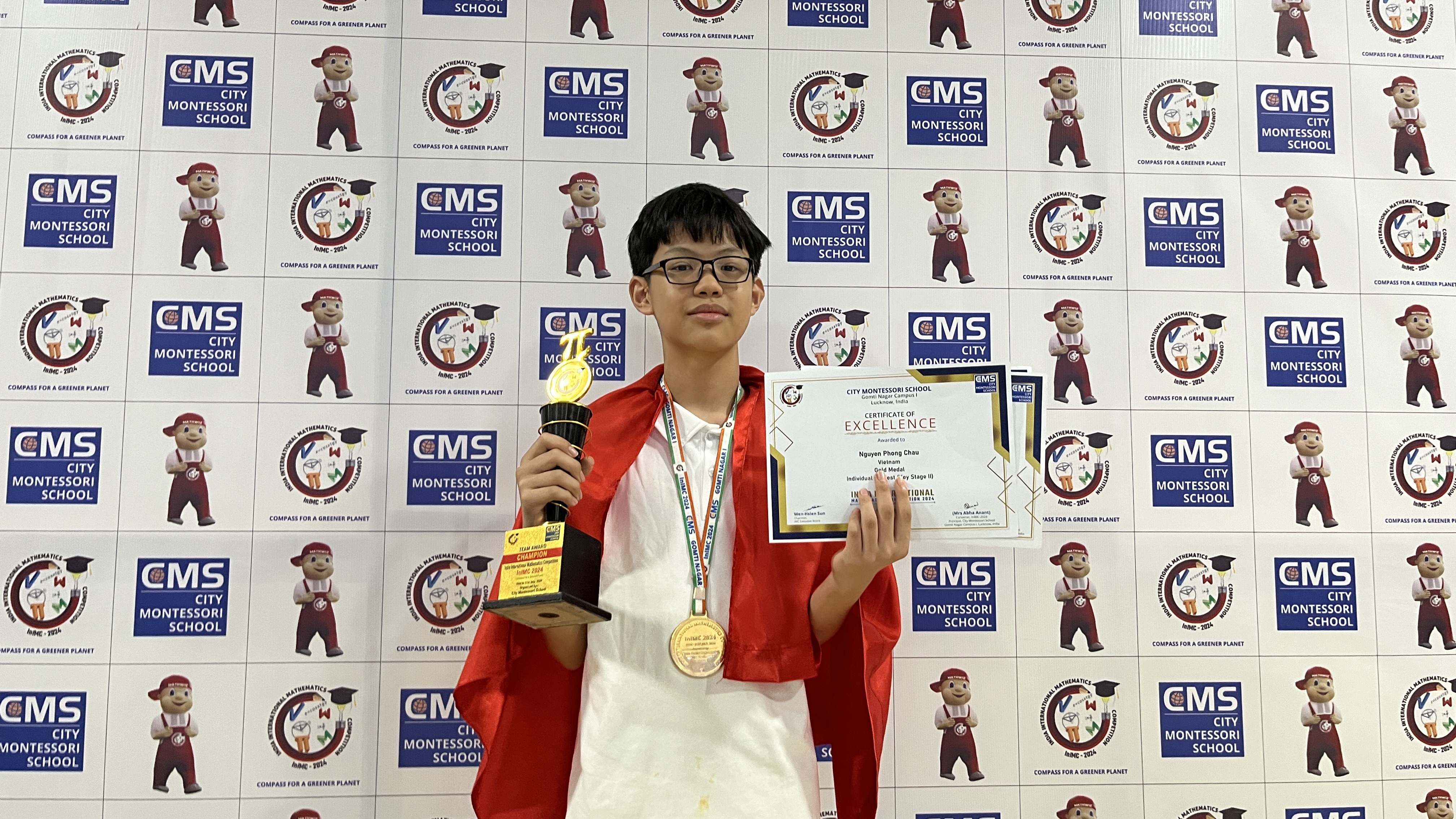 Em Nguyễn Phong Ch&acirc;u&ndash; Học sinh lớp 6 trường THCS Newton 5 (H&agrave; Nội) đạt th&agrave;nh t&iacute;ch xuất sắc năm nay.