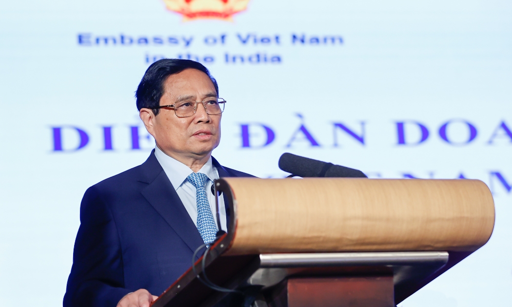 Thủ tướng Phạm Minh Chính phát biểu tại diễn đàn - Ảnh: VGP
