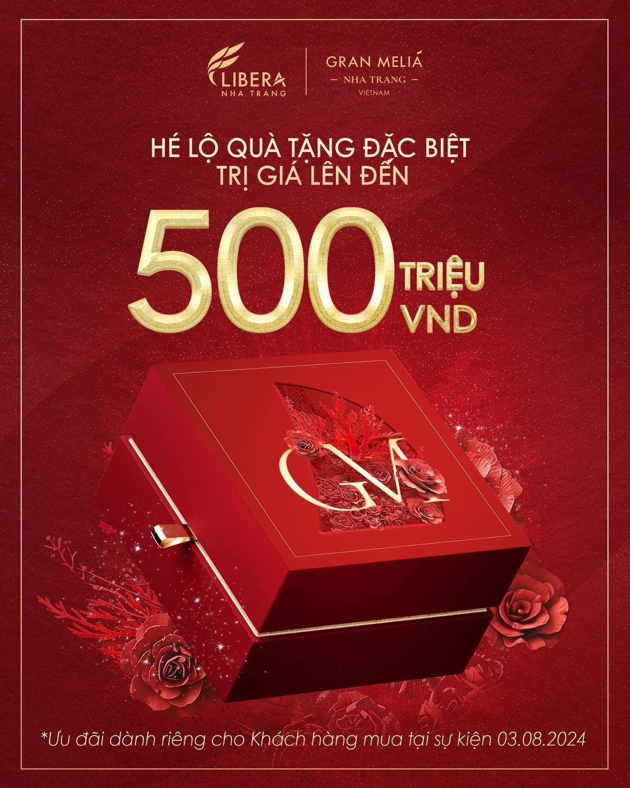 Quà tặng trị giá lên đến 500 triệu đồng dành tặng khách hàng phát sinh giao dịch tại sự kiện 3/8/2024.