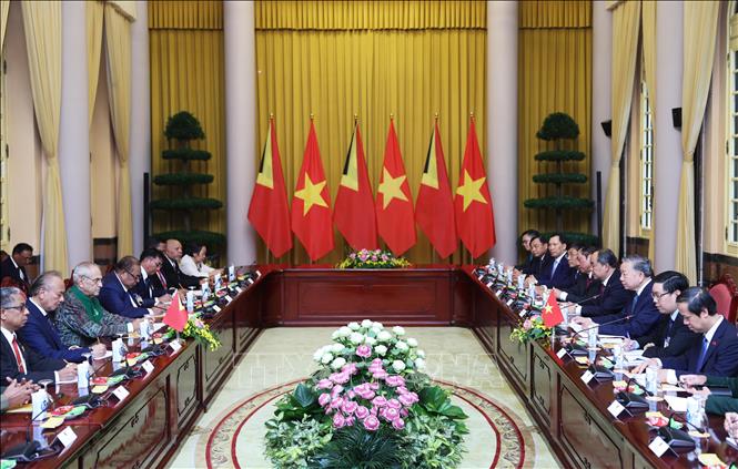 Quang cảnh hội đàm - Ảnh: TTXVN