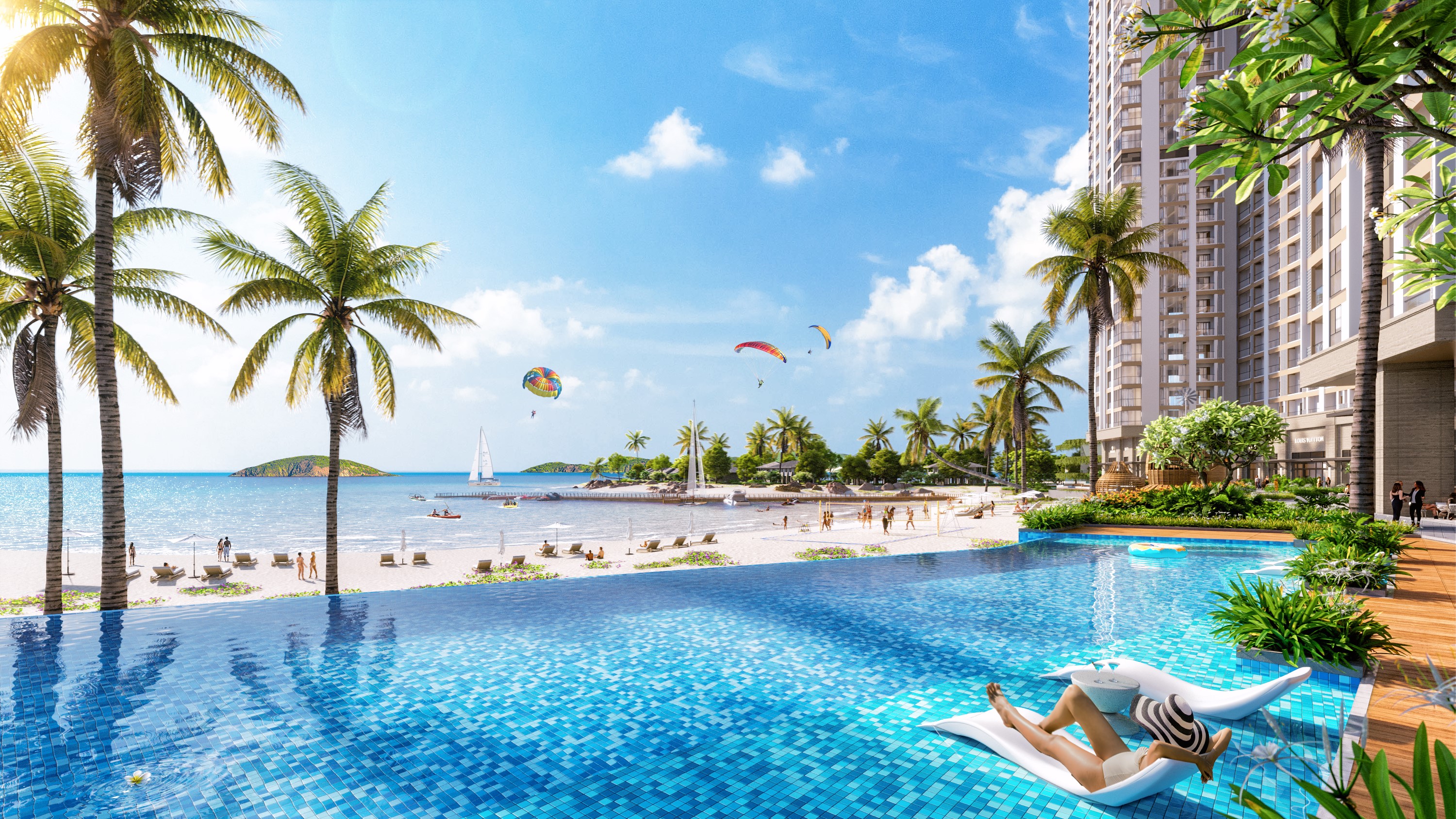 Libera Nha Trang l&agrave; dự &aacute;n duy nhất tại nội đ&ocirc; Nha Trang sở hữu 3 b&atilde;i tắm ri&ecirc;ng