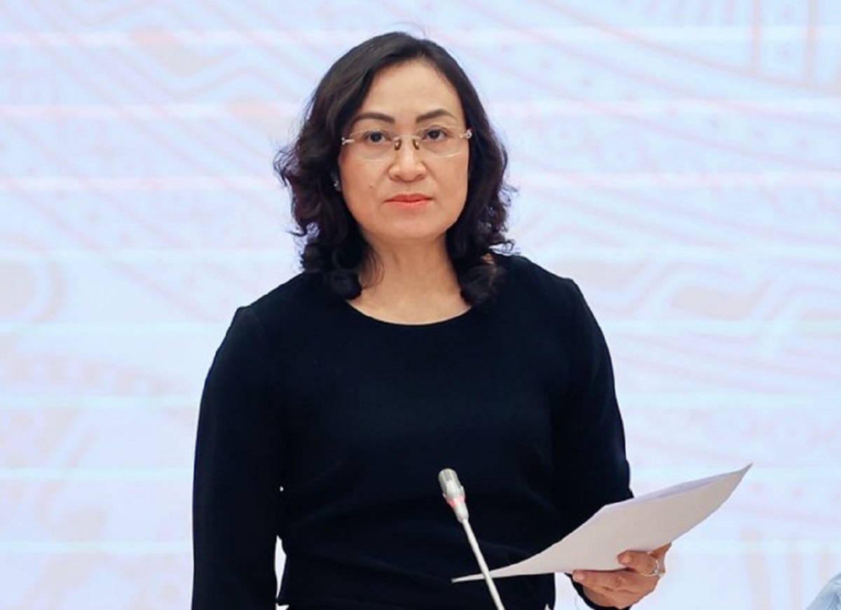 Thứ trưởng Phan Thị Thắng thông tin về tình hình sản xuất công nghiệp 7 tháng năm 2024 tại buổi họp báo Chính phủ thường kỳ tháng 7.