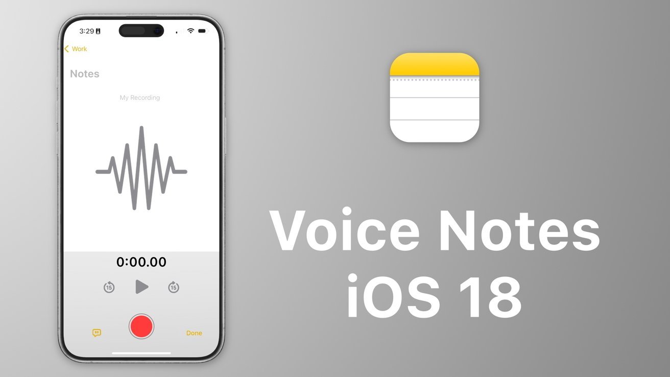 Apple Intelligence cho ph&eacute;p thu &acirc;m v&agrave; t&oacute;m tắt th&agrave;nh văn bản theo thời gian thực trong Notes.&nbsp;