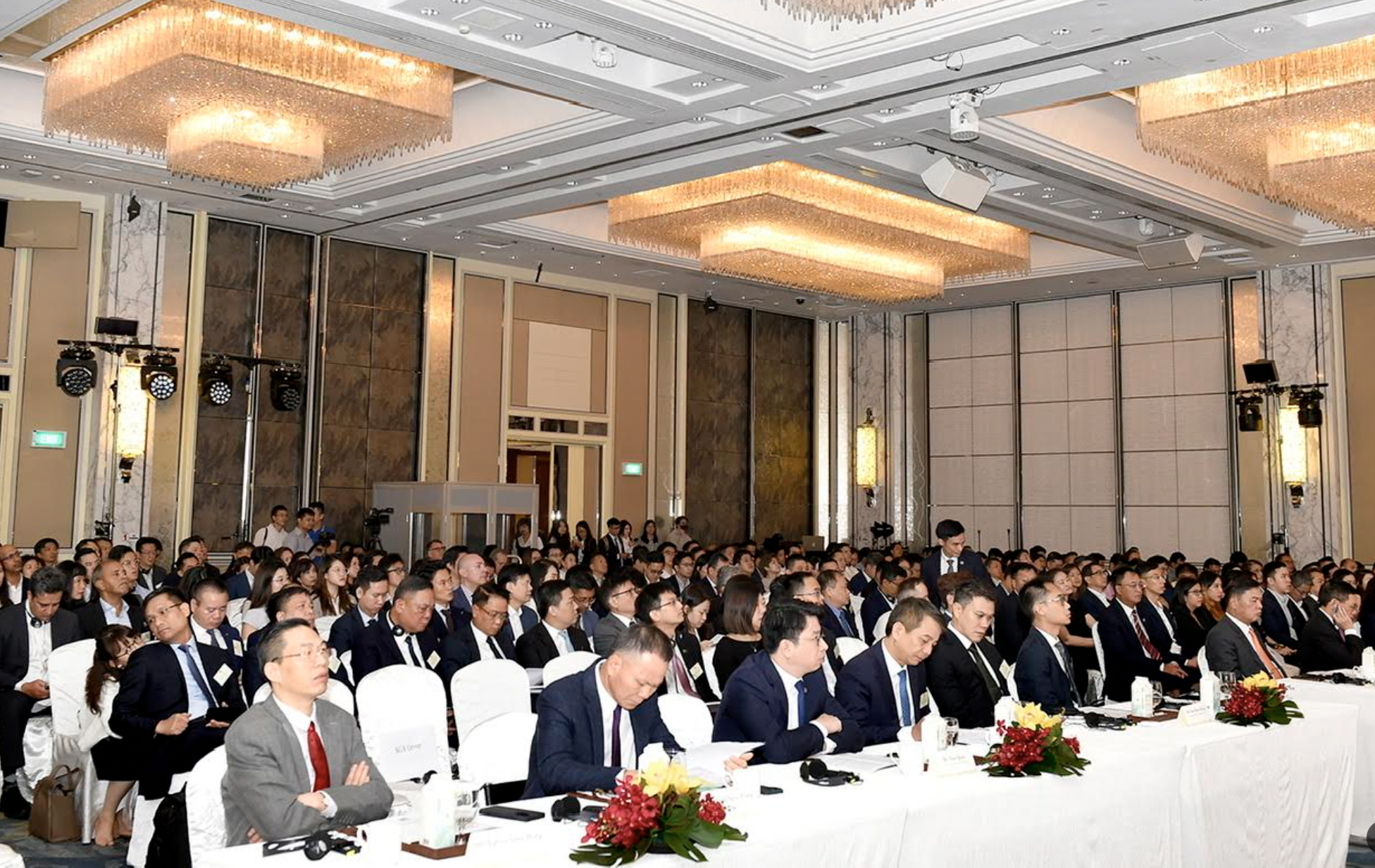 Toàn cảnh Hội nghị xúc tiến đầu tư “Việt Nam của tôi – Điểm đến đầu tư của bạn” tại thủ đô Singapore. 