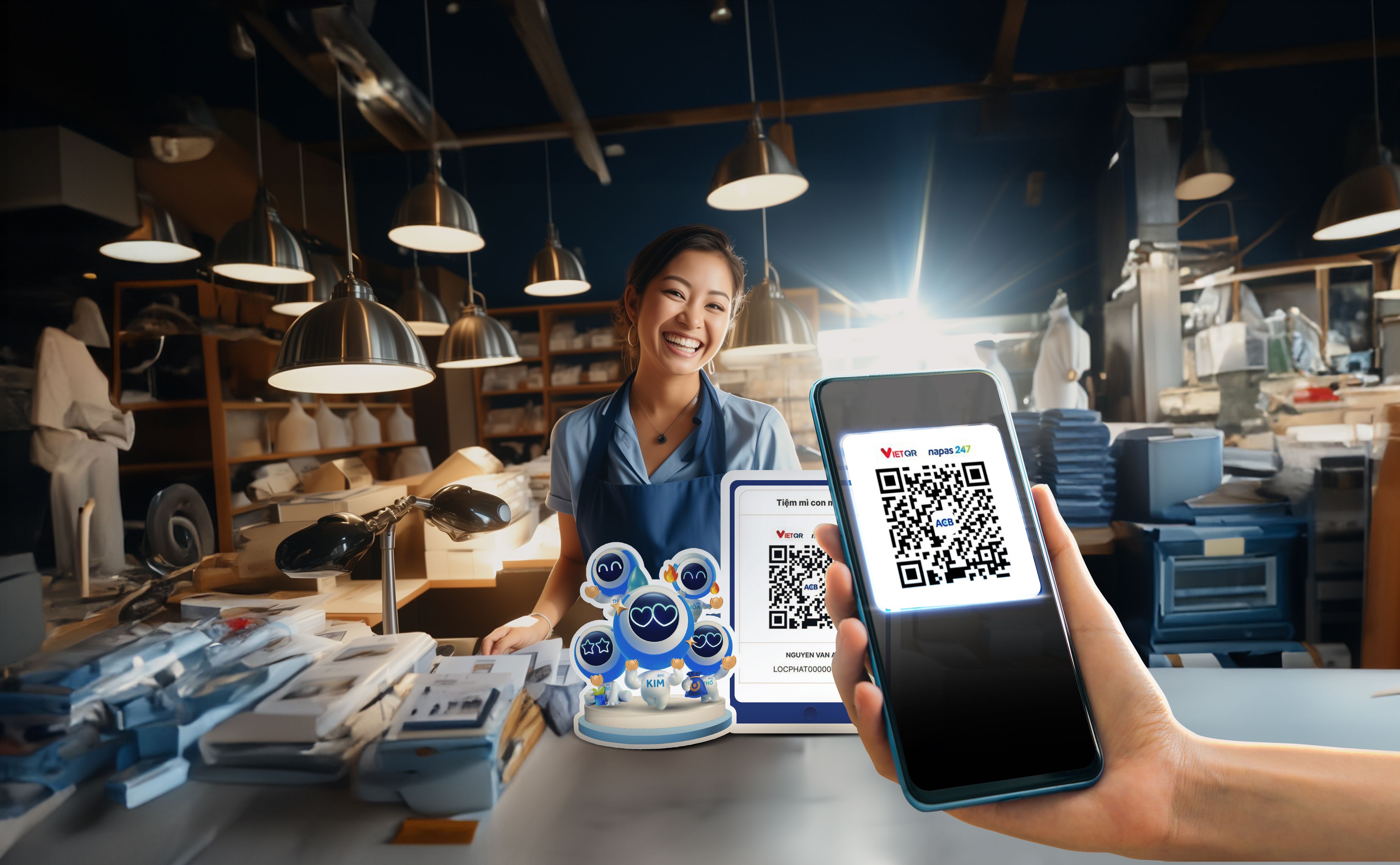 Nh&acirc;n vi&ecirc;n sẽ nhận được th&ocirc;ng b&aacute;o x&aacute;c nhận giao dịch c&ugrave;ng l&uacute;c với chủ cửa h&agrave;ng ngay khi kh&aacute;ch h&agrave;ng thanh to&aacute;n.