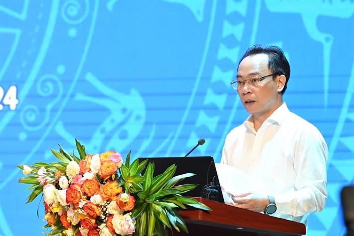 Thứ trưởng Hoàng Minh Sơn phát biểu kết luận hội nghị. Ảnh: MOET.