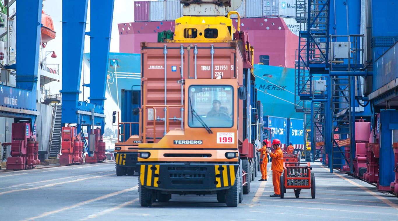 Xanh hóa cảng biển để giảm phát thải, bảo vệ môi trường và phát triển bền vững. Ảnh minh họa.