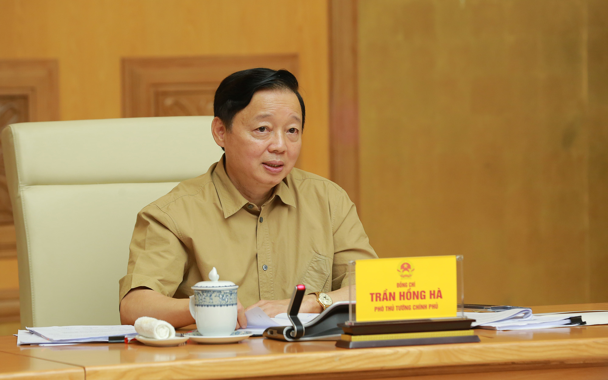 Phó Thủ tướng Trần Hồng Hà chủ trì cuộc làm việc - Ảnh: VGP