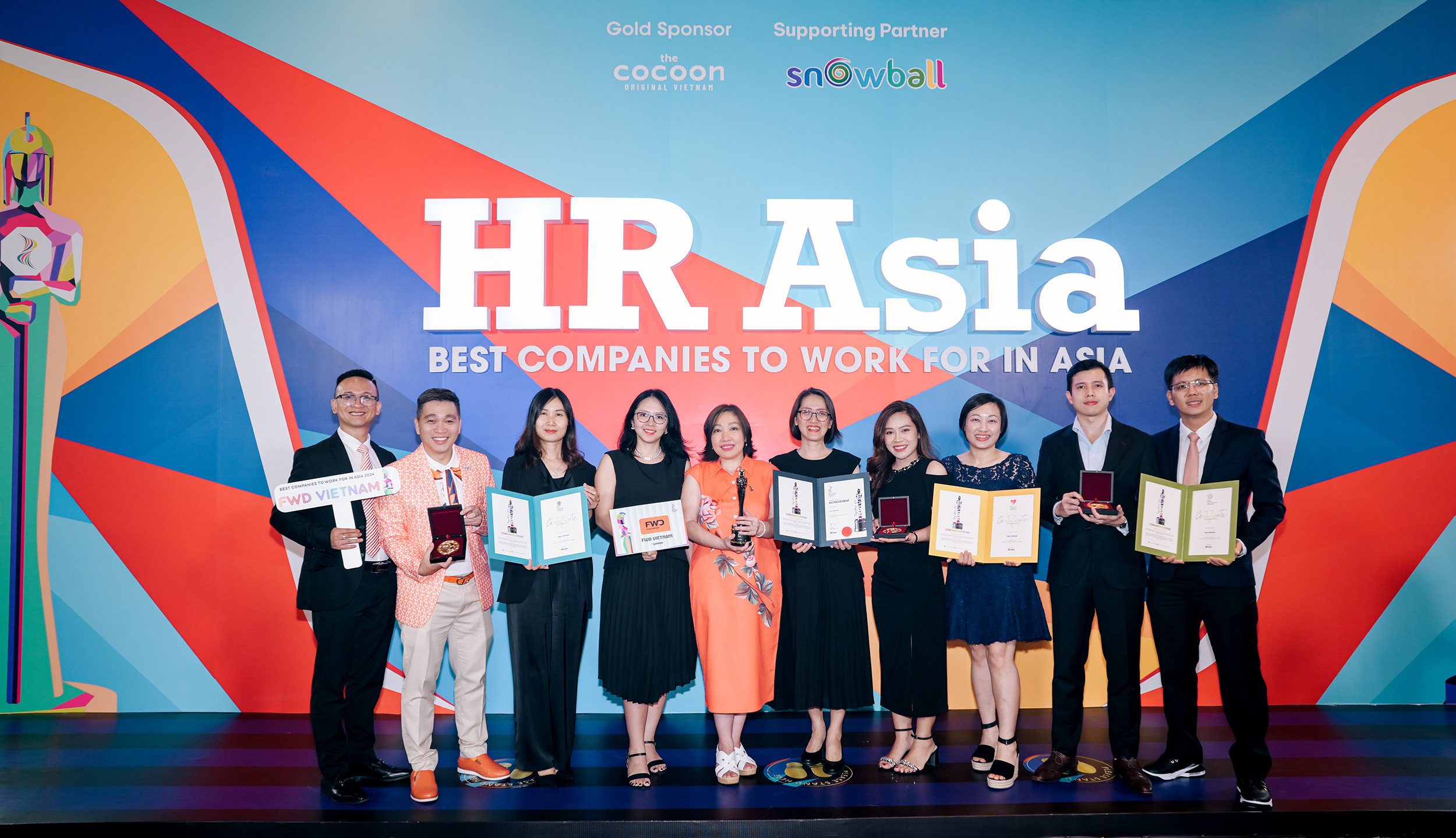 Vào ngày 8/8 vừa qua, Bảo hiểm Nhân thọ FWD Việt Nam đã được vinh danh trọn bộ 4 giải thưởng uy tín về nhân sự khu vực châu Á năm 2024 tại HR Asia Awards.