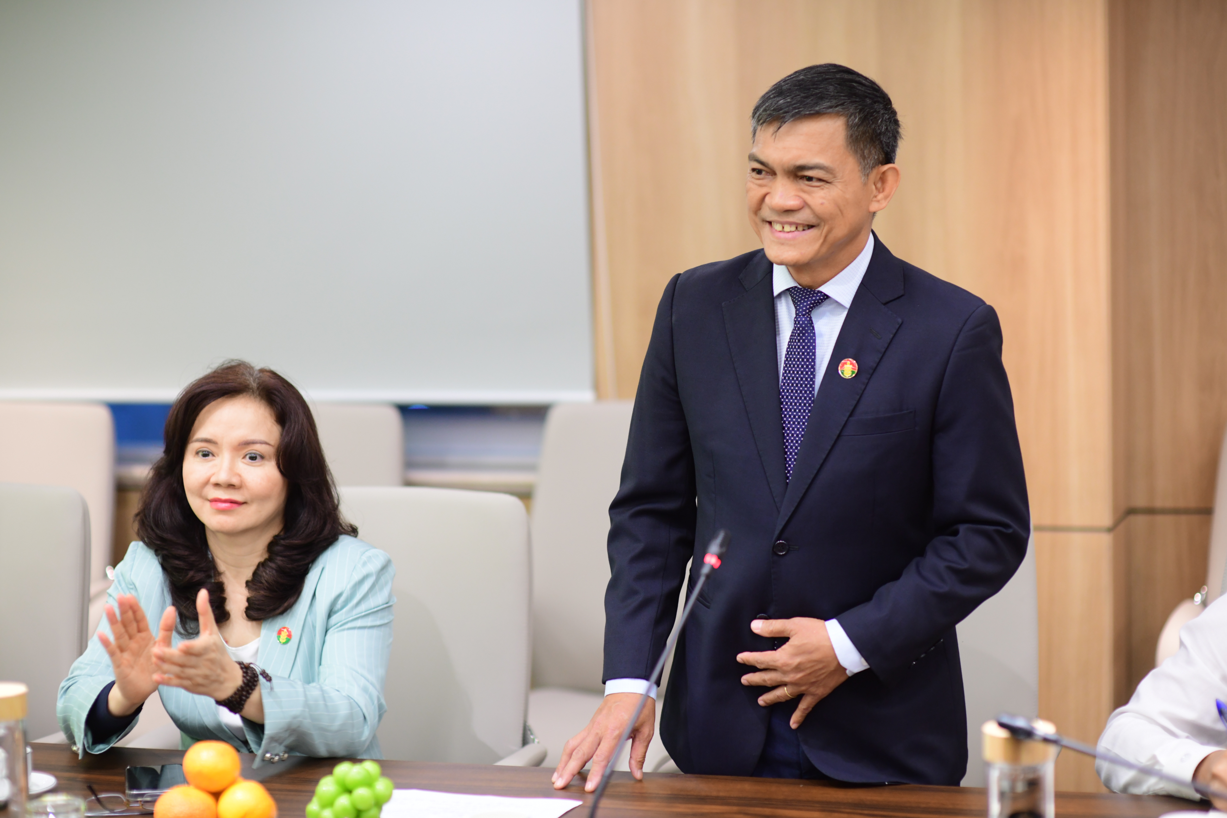 Tổng giám đốc PVCFC - Ông Văn Tiến Thanh phát biểu tại buổi làm việc.