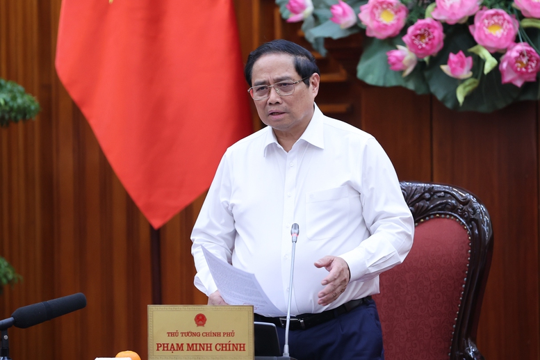 Thủ tướng Phạm Minh Chính:  “Việc sửa đổi các luật sẽ thúc đẩy tăng trưởng kinh tế, kiểm soát lạm phát và ổn định kinh tế vĩ mô, bảo đảm các cân đối lớn của nền kinh tế, huy động và sử dụng hiệu quả mọi nguồn lực cho phát triển, thực hiện thắng lợi các mục tiêu, nhiệm vụ mà Đại hội XIII của Đảng đã đề ra”. Ảnh: VGP/Nhật Bắc.