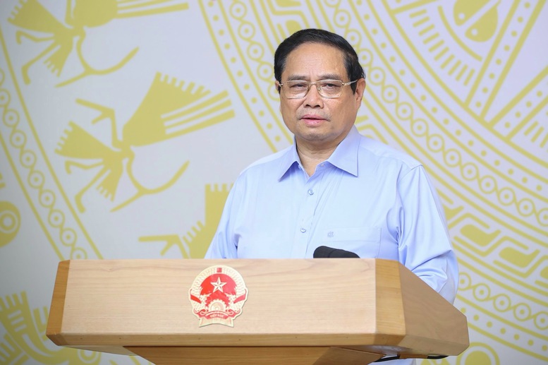 Thủ tướng Chính phủ Phạm Minh Chính chủ trì Phiên họp lần thứ 9 của Hội đồng Thi đua - Khen thưởng Trung ương, sáng 16/8. Ảnh: VGP.