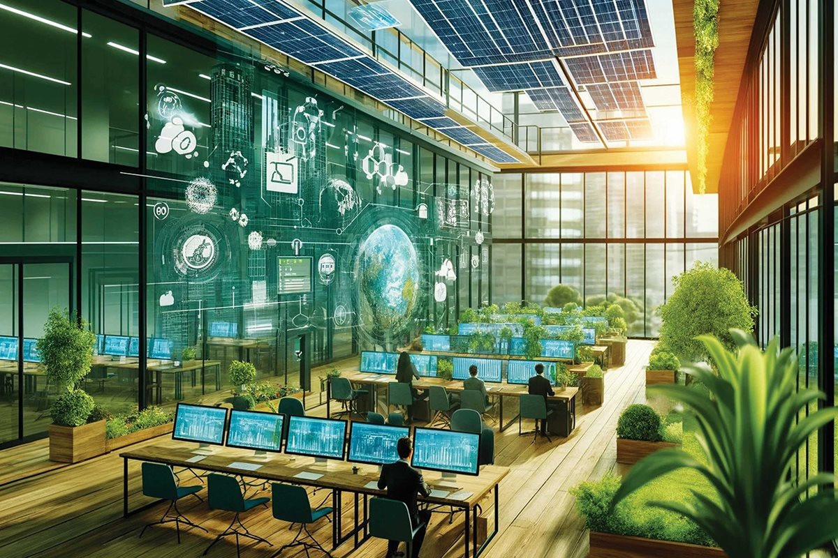 Để chuyển đổi số song h&agrave;nh c&ugrave;ng chuyển đổi xanh v&agrave; giảm thiểu dấu ch&acirc;n carbon, đầu ti&ecirc;n, con người phải được đặt v&agrave;o trung t&acirc;m của sự đổi mới. Ảnh minh họa