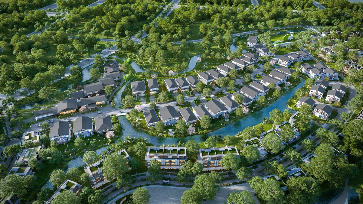 Cư d&acirc;n Onsen Village được tận hưởng cuộc sống chất lượng giữa đa tầng thi&ecirc;n nhi&ecirc;n.