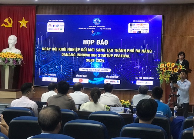 Họp báo thông tin về Ngày hội khởi nghiệp đổi mới sáng tạo thành phố Đà Nẵng - SURF 2024. Ảnh Ngô Anh Văn.