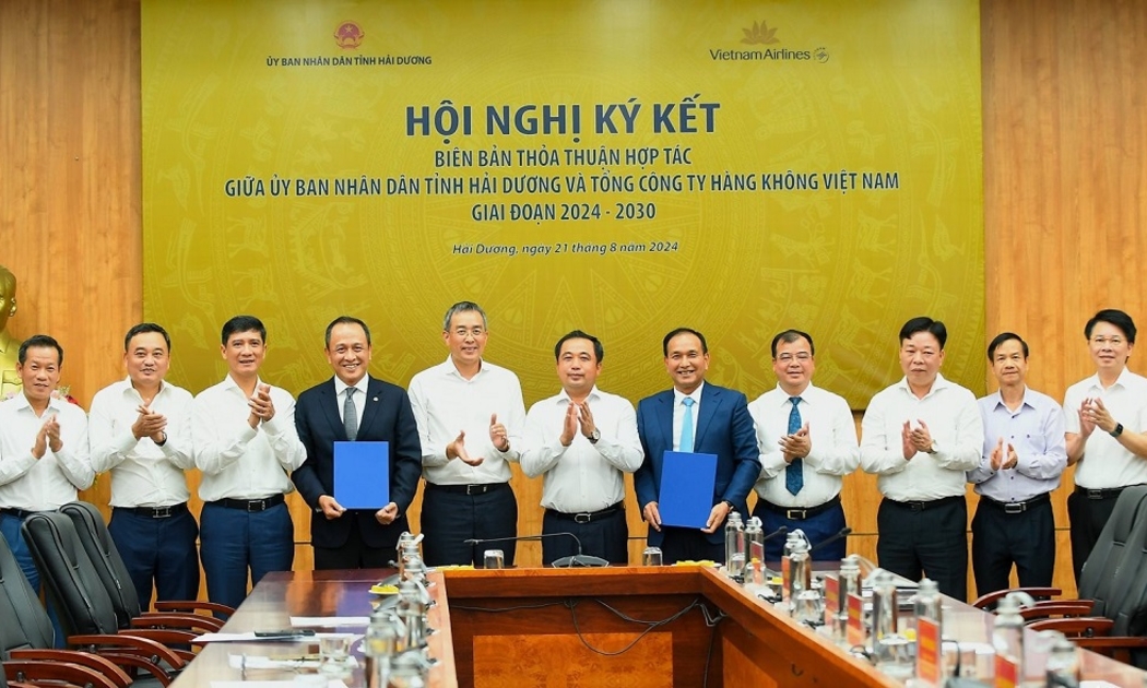 Tổng Công ty Hàng không Việt Nam (Vietnam Airlines) và UBND tỉnh Hải Dương chính thức ký kết hợp tác toàn diện giai đoạn 2024-2028.