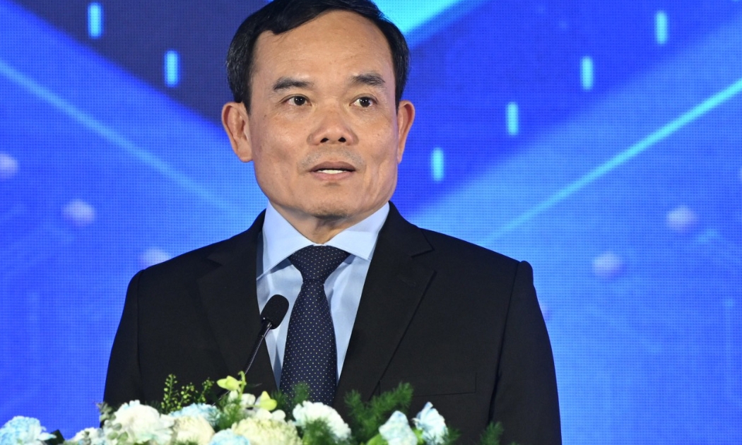 Trưởng ban Kinh tế Trung ương, Phó thủ tướng Trần Lưu Quang phát biểu tại Ngày hội trí tuệ nhân tạo Việt Nam 2024.