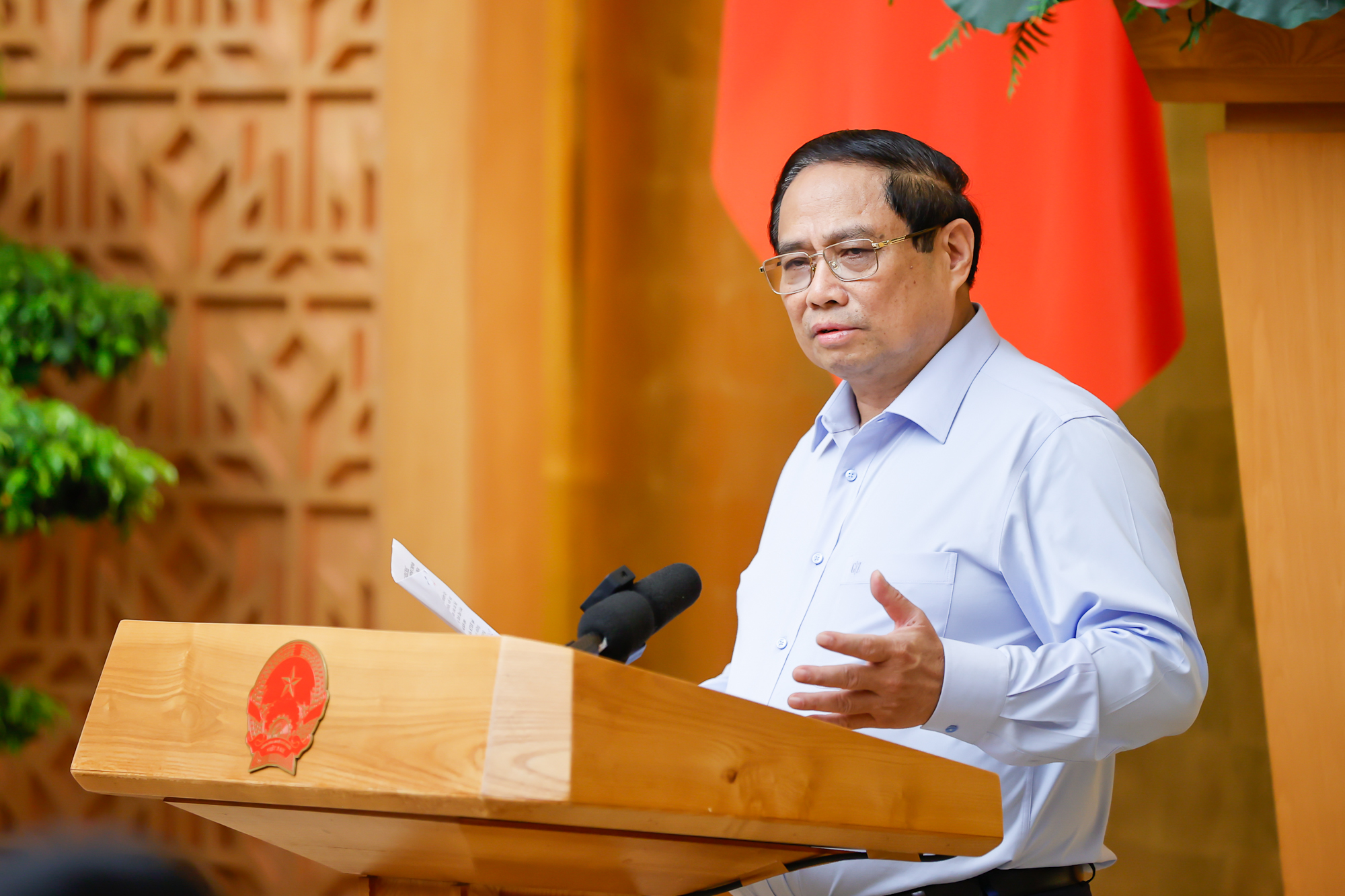 Thủ tướng phát biểu tại cuộc họp - Ảnh: VGP