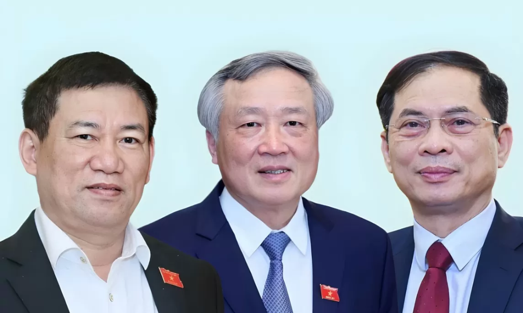 Ba tân Phó Thủ tướng Chính phủ Nguyễn Hòa Bình, Hồ Đức Phớc và Bùi Thanh Sơn.