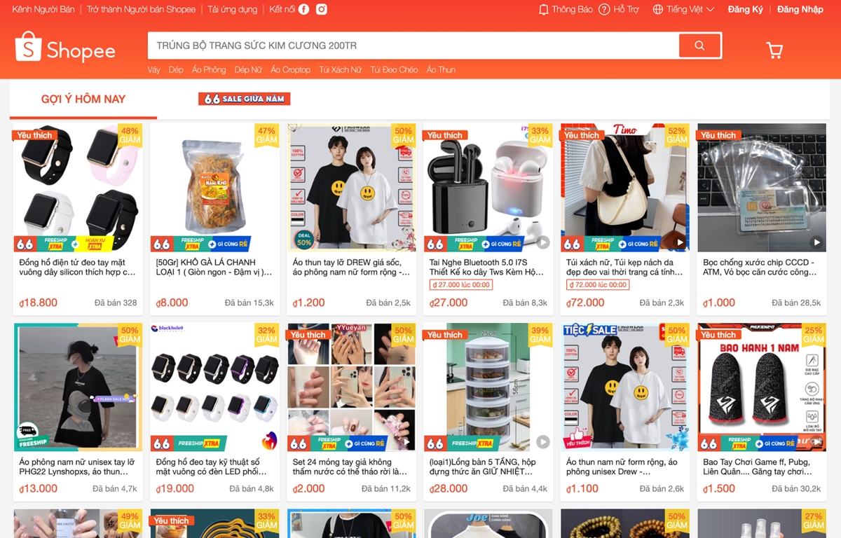 Các mặt hàng quần áo và phụ kiện tiếp tục duy trì vị trí dẫn đầu về doanh số trên các sàn thương mại điện tử.