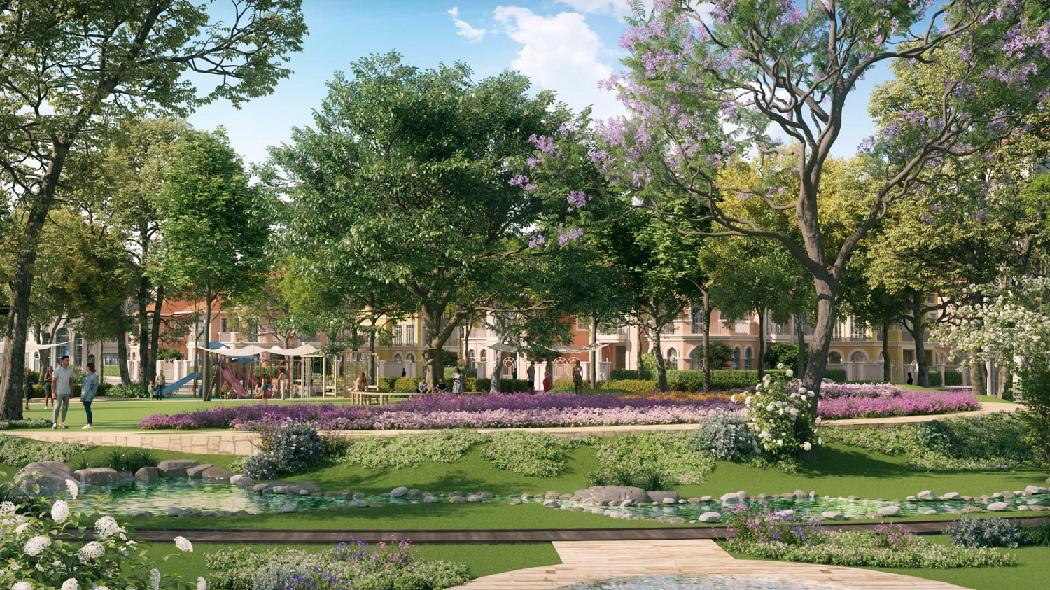 Đô thị thời đại Sun Urban City là khu đô thị đáng sống bậc nhất Hà Nam. Ảnh phối cảnh minh họa.