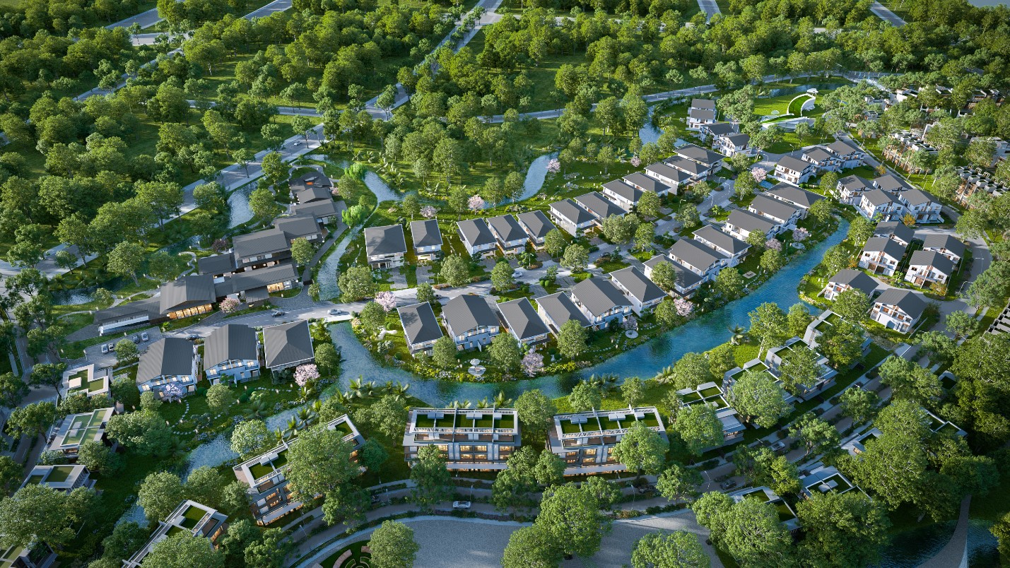 Onsen village nằm tại vị trí đắc địa của Ecovillage Saigon River.