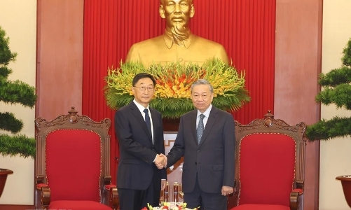 Tổng Bí thư, Chủ tịch nước Tô Lâm tiếp Bí thư Đảng ủy Khu tự trị dân tộc Choang Quảng Tây, Trung Quốc