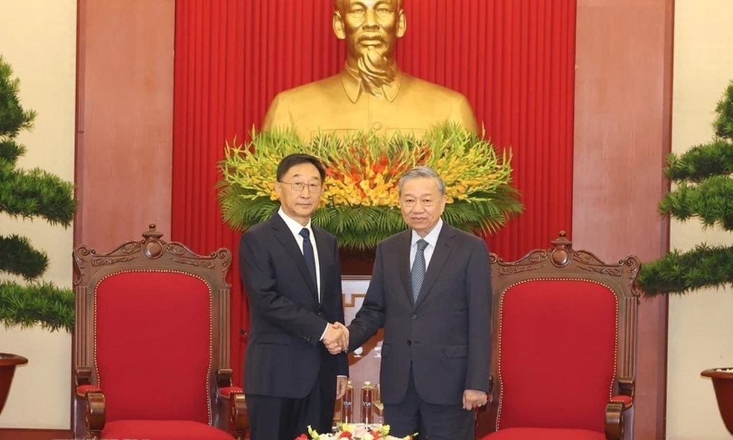 Tổng Bí thư, Chủ tịch nước Tô Lâm tiếp Bí thư Khu ủy Quảng Tây (Trung Quốc) - Ảnh: TTXVN