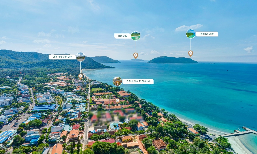 Bản đồ 3D 3600 Du lịch Côn Đảo thể hiện đầy đủ góc nhìn từ tổng quan cho đến chi tiết những địa danh đặc sắc nhất.