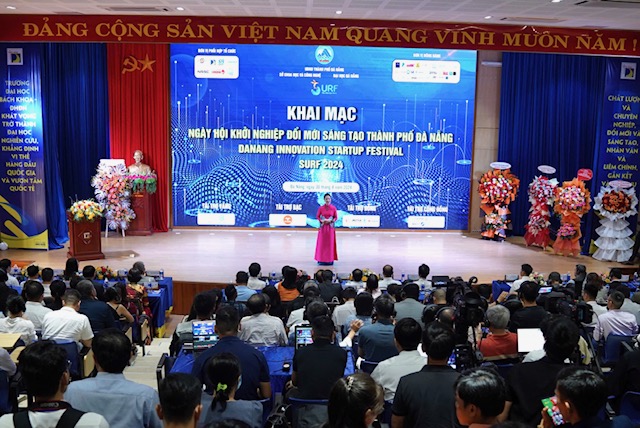 Toàn cảnh lễ khai mạc Ngày hội khởi nghiệp đổi mới sáng tạo thành phố Đà Nẵng - SURF 2024.