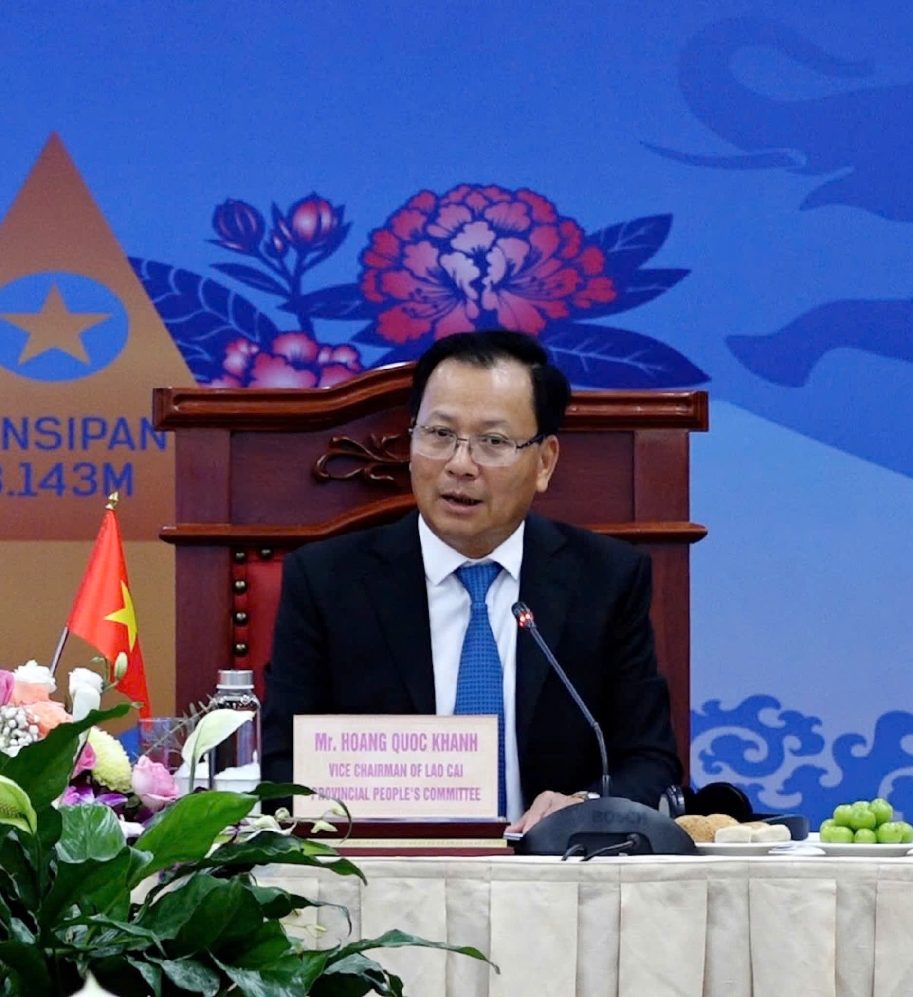 Ông Hoàng Quốc Khánh, Ủy viên Ban Thường vụ Tỉnh ủy, Phó Chủ tịch Thường trực UBND tỉnh Lào Cai, mong muốn các doanh nghiệp Thái Lan có thể mở rộng hơn nữa về đầu tư tại tỉnh Lào Cai trong các lĩnh vực trọng điểm. 