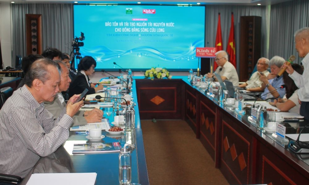Toạ đàm “Bảo tồn và tái tạo nguồn tài nguyên nước cho Đồng bằng sông Cửu Long: Tìm kiếm công nghệ và nguồn vốn quốc tế”. 