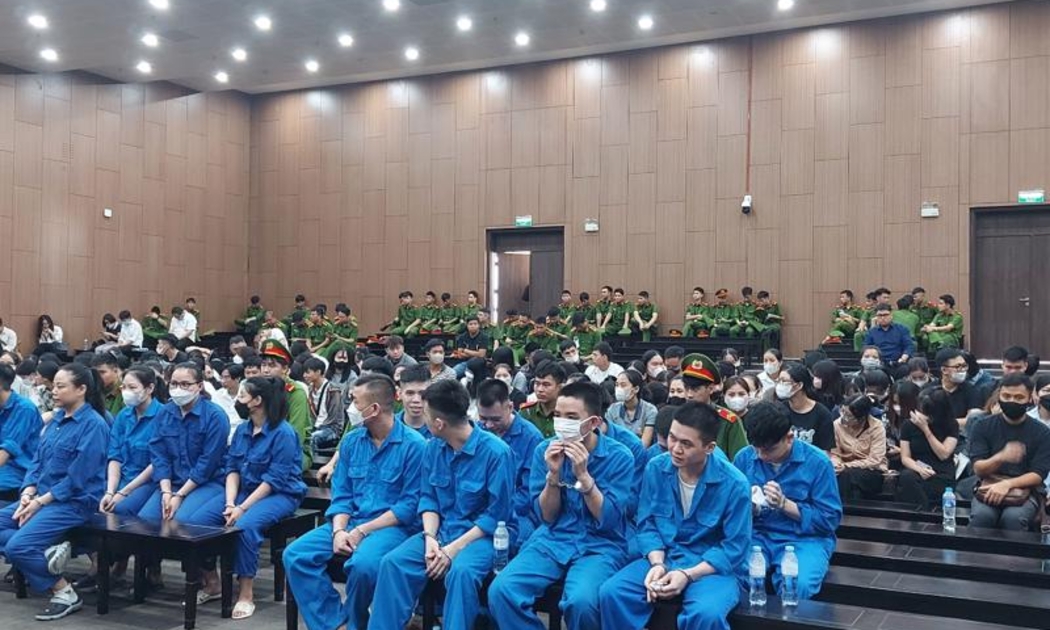 Các bị cáo tại tòa.