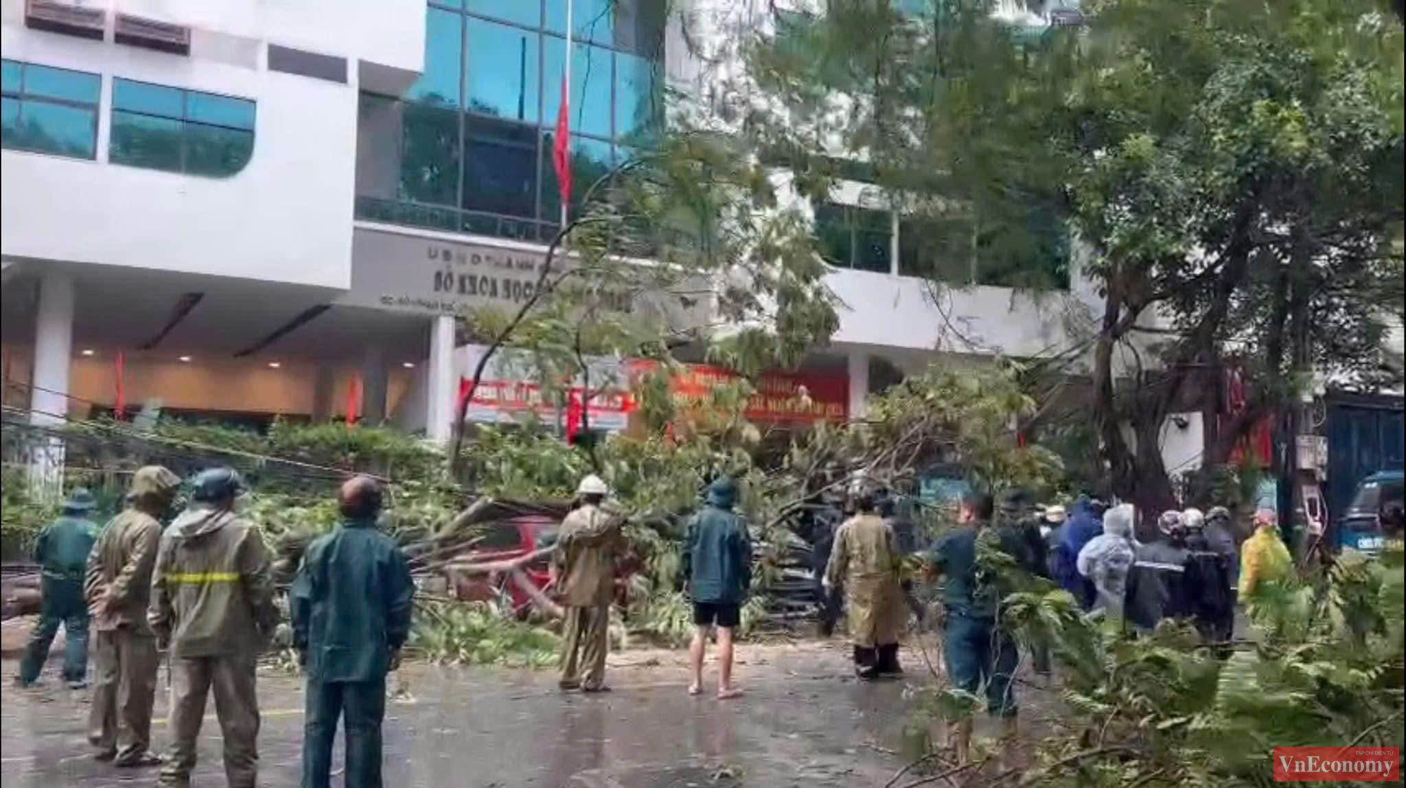 Hiện tại, TP Hải Phòng mưa to, gió cấp 15, nhiều cột điện bị đổ và toàn thành phố bị cắt điện. Toàn bộ 100% quân số của đội đường dây và trạm biến áp ứng trực tại trụ sở đơn vị để sẵn sàng ứng phó khi có lệnh khẩn cấp.