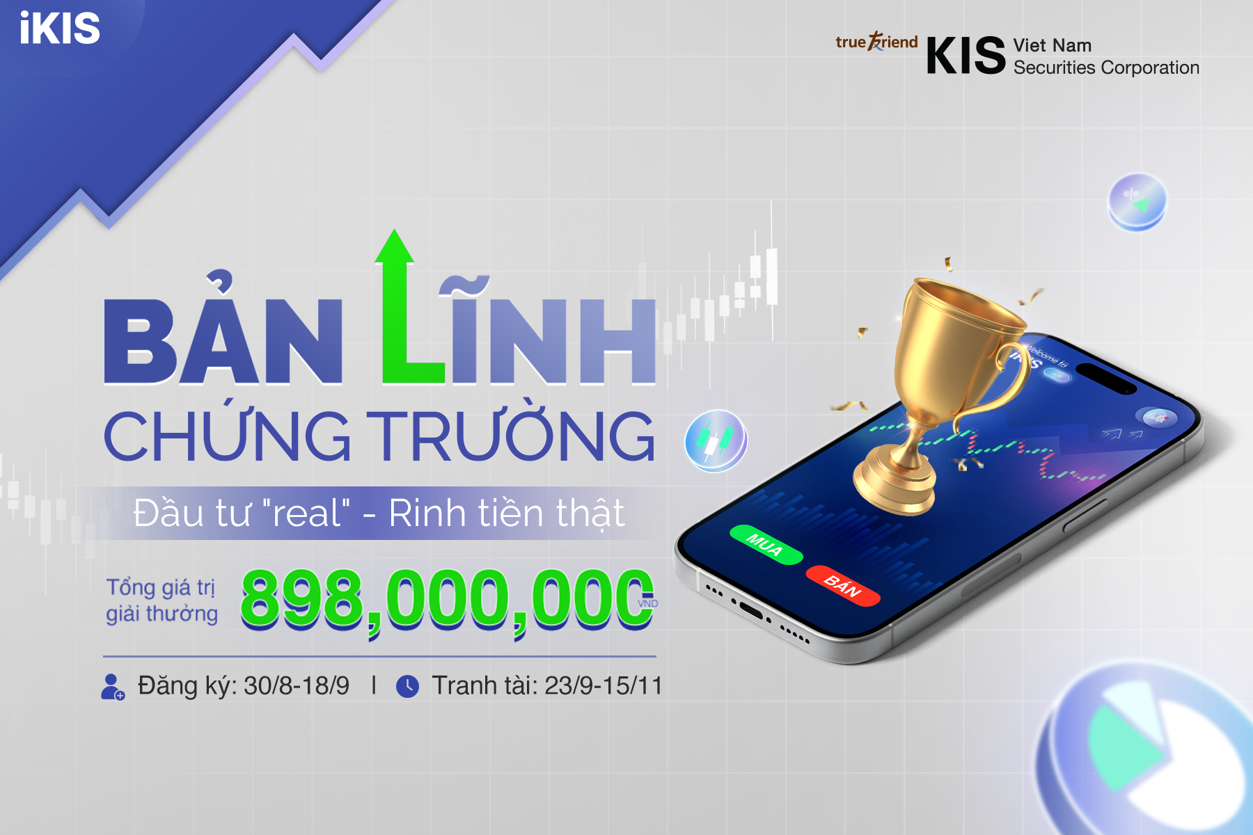 Cuộc thi "Bản lĩnh Chứng trường" với tổng giải thưởng gần 1 tỷ đồng.