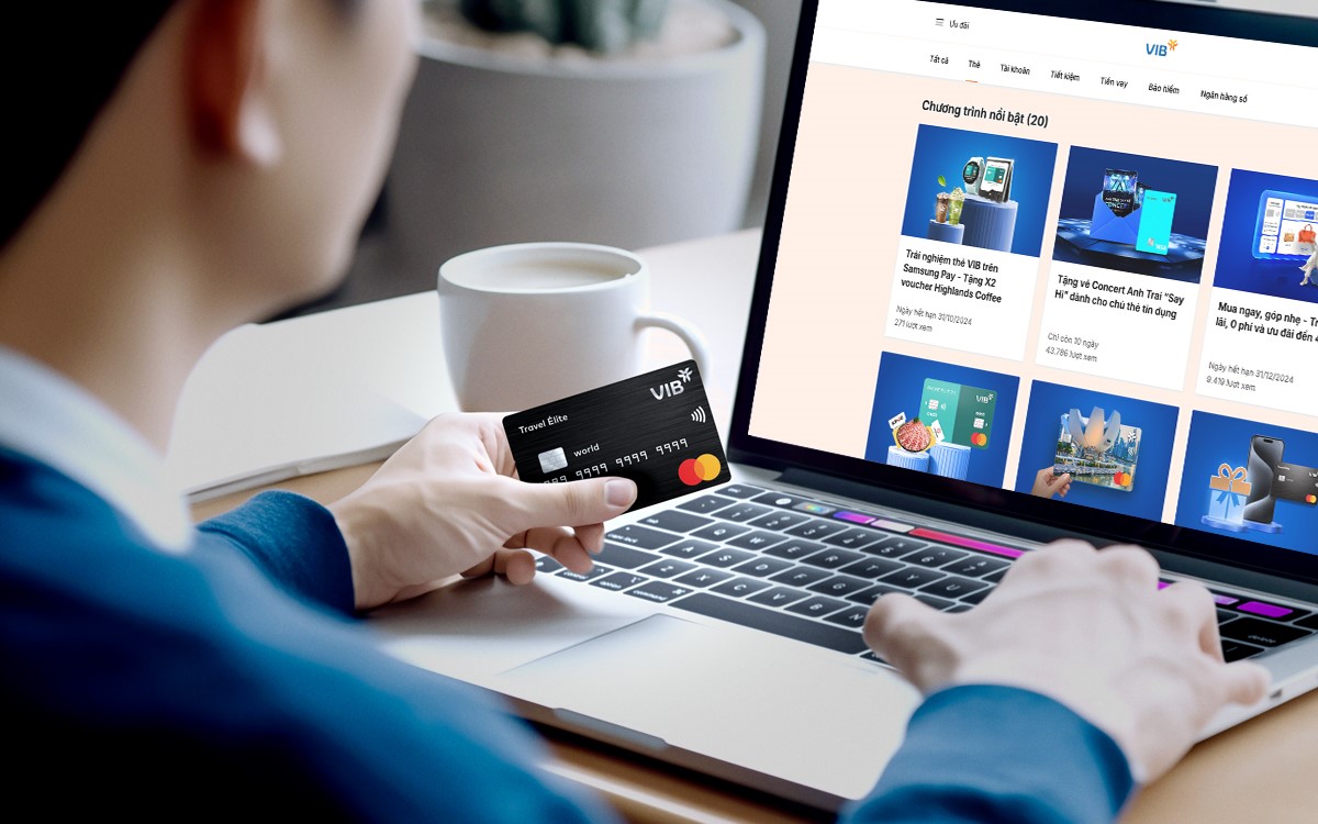 Được biết đến l&agrave; ng&acirc;n h&agrave;ng dẫn đầu xu thế thẻ, VIB thuộc top ng&acirc;n h&agrave;ng c&oacute; chi ti&ecirc;u qua thẻ cao nhất.