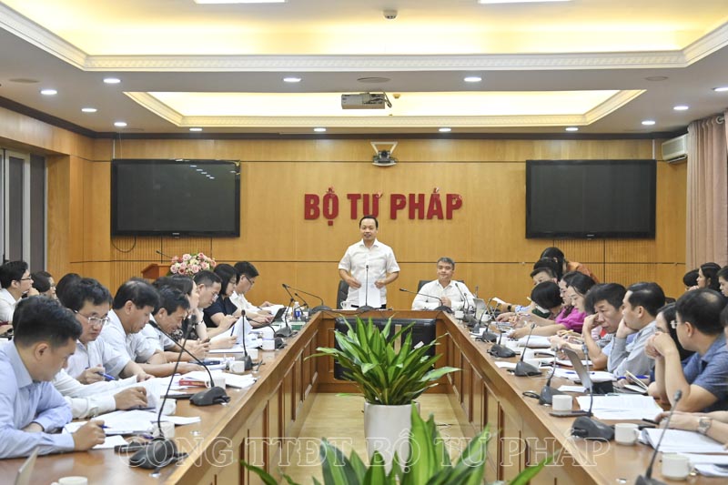 Quang cảnh cuộc họp. Ảnh: MOJ.