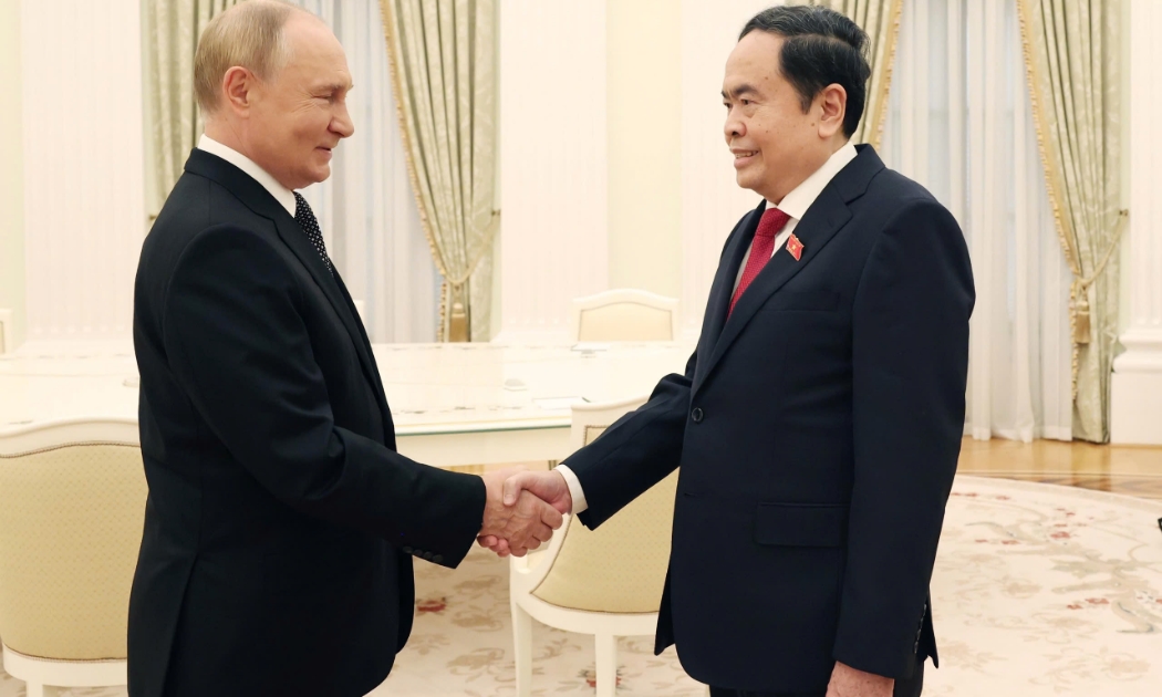 Chủ tịch Quốc hội Trần Thanh Mẫn hội kiến Tổng thống Liên bang Nga Vladimir Putin. Ảnh: TTXVN