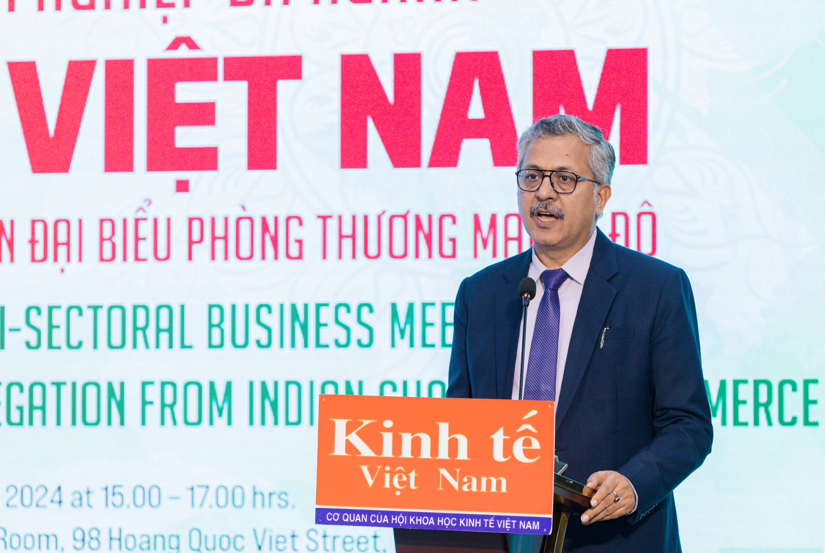 Theo TS. Rejeev Singh, Tổng Giám đốc Phòng thương mại Ấn Độ, trưởng đoàn đại diện ICC, trong năm qua, ICC có 9 chương trình hợp tác với Việt Nam, trong đó có 5 phái đoàn Ấn Độ sang Việt Nam công tác và 4 phái đoàn từ Việt Nam sang Ấn Độ. Đây là một trong những hành động cụ thể nhằm thúc đẩy hợp tác giao thương và đầu tư giữa doanh nghiệp nhằm hướng tới mục tiêu nâng kim ngạch thương mại và đầu tư giữa hai nước. (Ảnh: Nguyễn Kim)