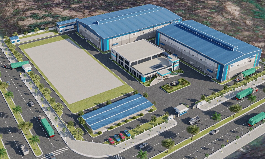 Khu công nghiệp Yên Phong II-C, nơi Công ty Amkor Technology Việt Nam đặt nhà máy sản xuất, lắp ráp thử nghiệm vật liệu bán dẫn.
