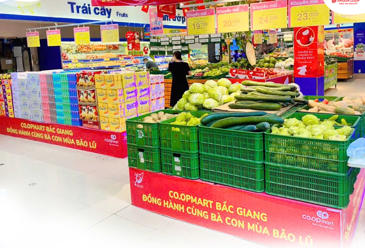 Siêu thị Saigon Co.op tại miền Bắc đã tăng lượng hàng hóa dự trữ dành gấp 3 lần so với ngày thường.