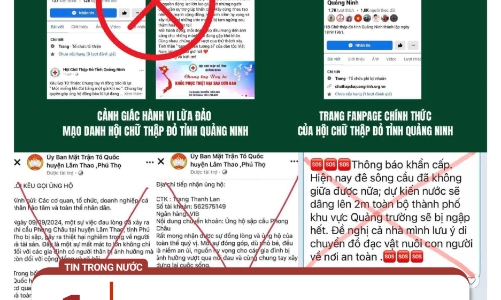 Cảnh giác lừa đảo kêu gọi từ thiện, quyên góp ủng hộ người dân vùng lũ trên không gian mạng 