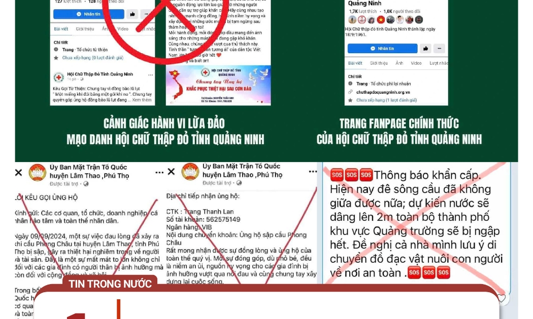 Cảnh giác lừa đảo kêu gọi từ thiện, quyên góp ủng hộ người dân vùng lũ trên không gian mạng - Ảnh minh họa.