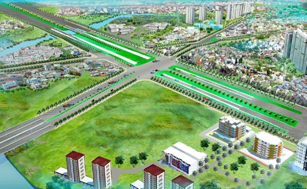 Phối cảnh nút giao thông Nguyễn Hữu Thọ - Nguyễn Văn Linh, Quận 7, TP Hồ Chí Minh.