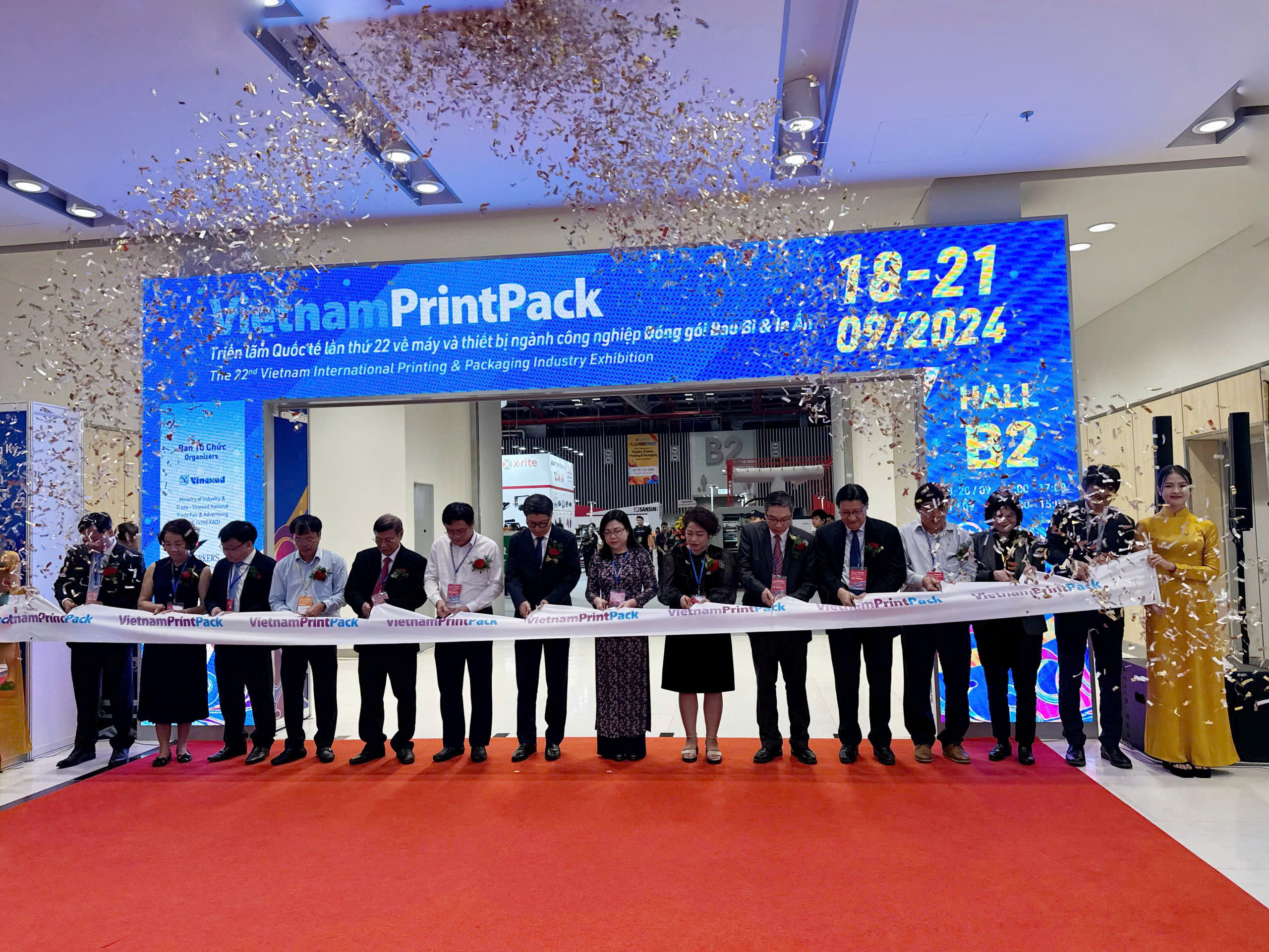 Vietnam PrintPack khai mạc tại SECC, TP.HCM vào sáng 18/9/2024.