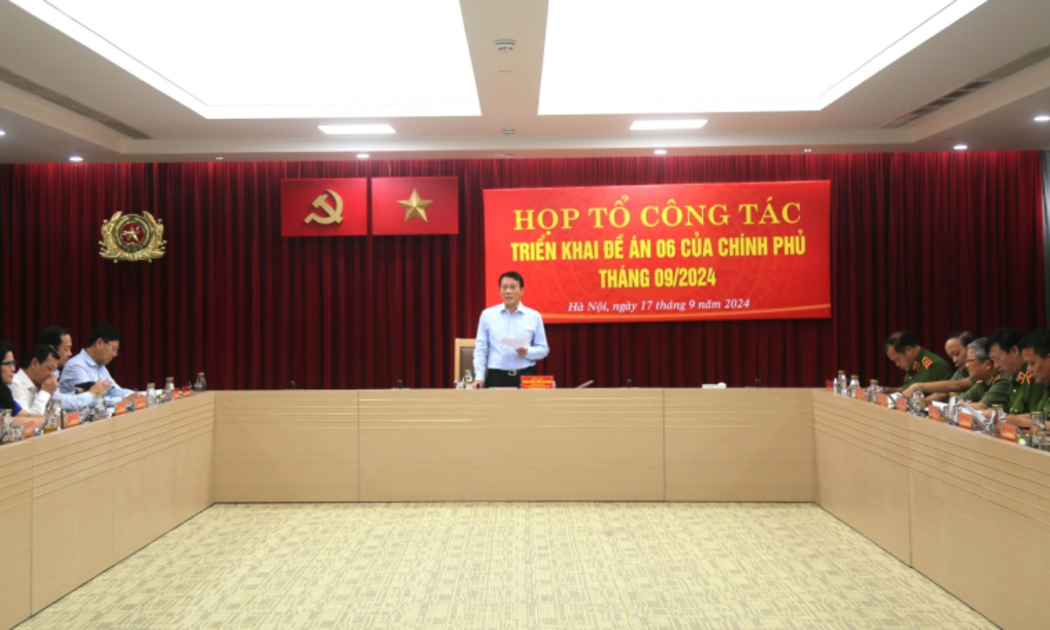 Bộ trưởng Bộ Công an Thượng tướng Lương Tam Quang chủ trì tổ chức phiên họp Đề án 06 tháng 9, chiều 17/9.
