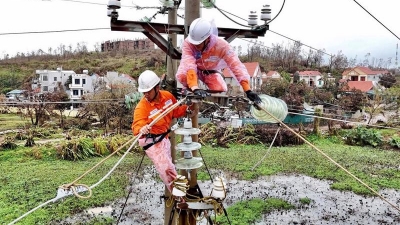 Power supply resumed for 99% of typhoon-affected customers