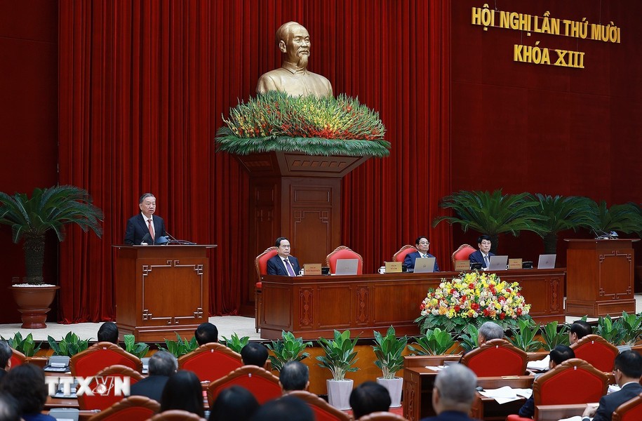 Tổng Bí thư, Chủ tịch nước Tô Lâm phát biểu khai mạc hội nghị - Ảnh: TTXVN