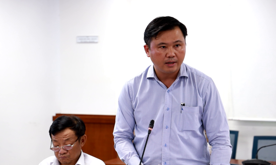 Trưởng Phòng Xây dựng nếp sống văn hóa gia đình Sở Văn hóa và Thể thao Trần Thanh Vương thông tin tại họp báo.