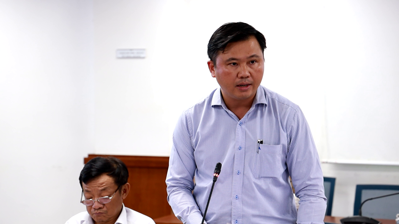 Trưởng Phòng Xây dựng nếp sống văn hóa gia đình Sở Văn hóa và Thể thao Trần Thanh Vương thông tin tại họp báo.